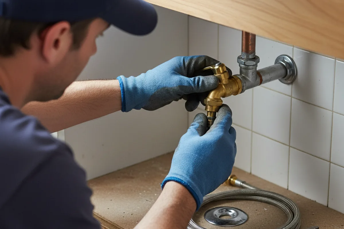 Shutoff valve and fitting work during Emergency Plumbing in Fair Haven